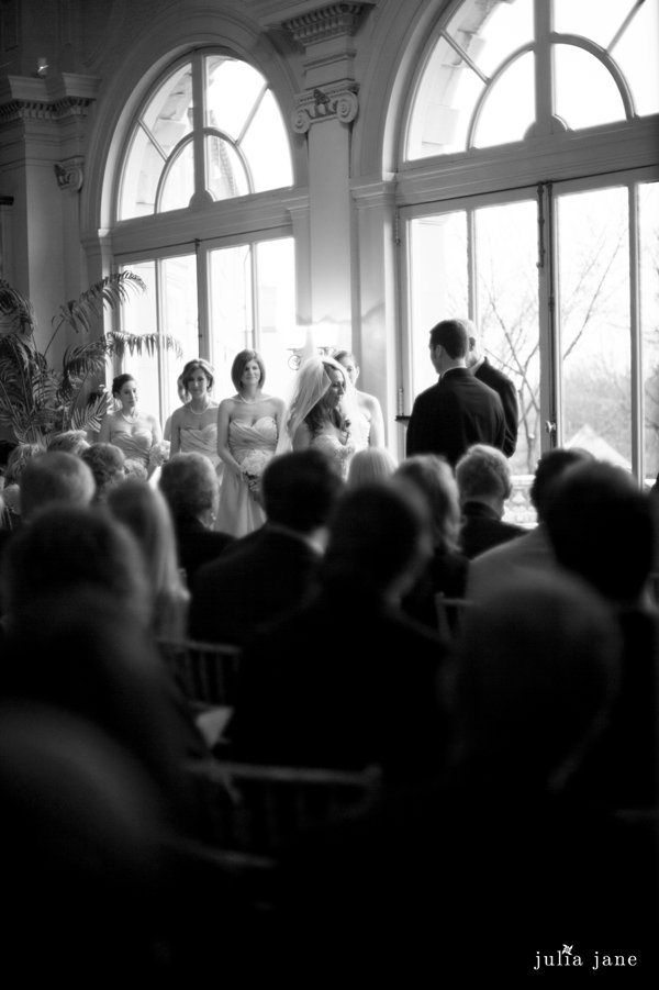 indoor wedding ceremony at Cairnwood Estate