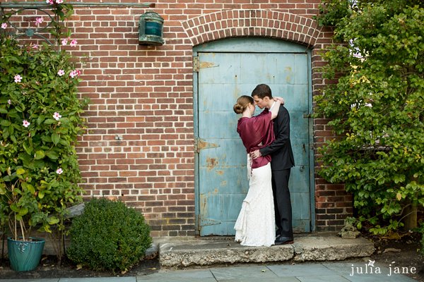 the blue door at the lace factory 