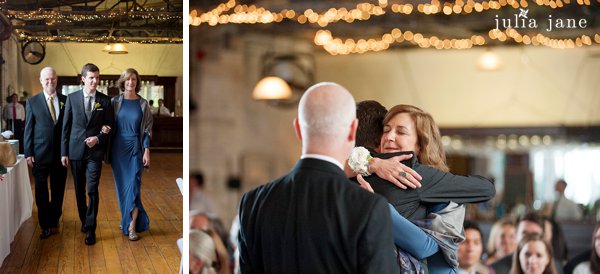 indoor wedding at the lace factory 