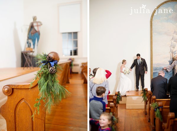 winter wedding at greenmaville church in mystic seaport by connecticut wedding photographer julia jane studios
