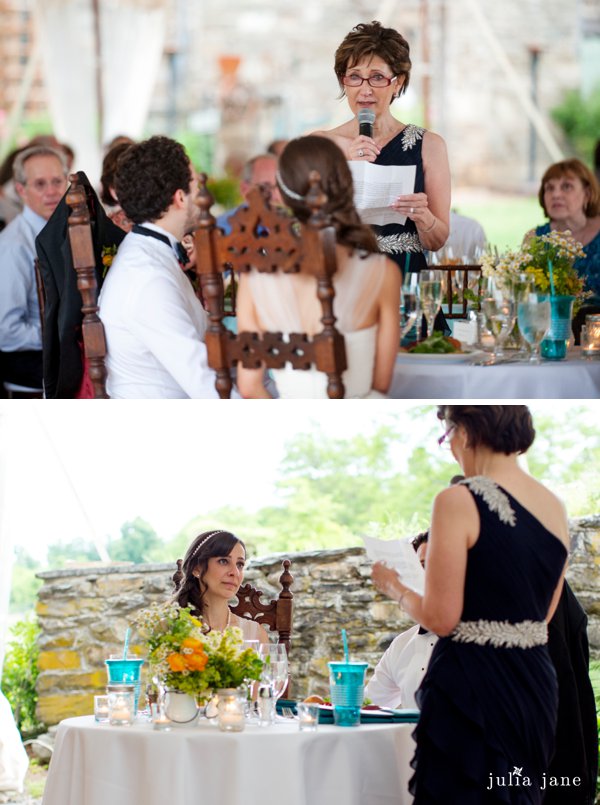 wedding toasts at red maple vineyard 