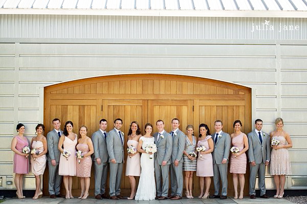 bridal party at saltwater farm