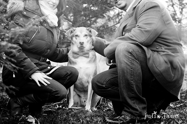 engagement session with a dog